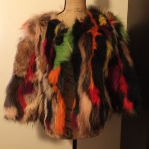 Multi-Color Faux Fur Coat